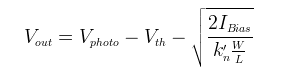 Equation 3 - Pixel Voltage Output