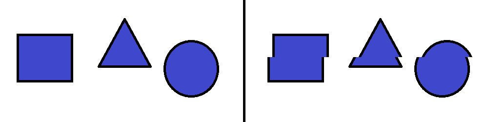 Figure 1: An illustration of screen tearing. Normal on the left, tearing on the right.