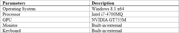 Table 1: System Parameters