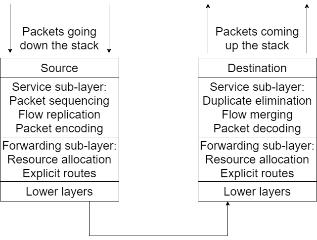 Figure 3-3 DetNet protocol stack [RFC8655]