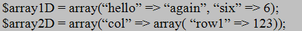 Array Declaration in PHP