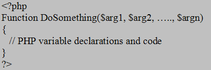 Function Declaration in PHP
