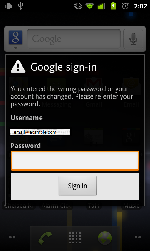 fake password dialog