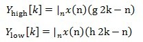 Eq.1 a single level of decomposition